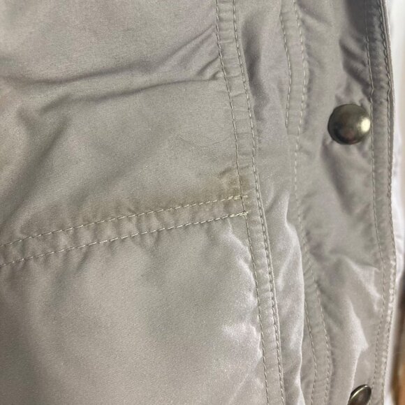 Vintage Eddie Bauer Goose Down Puffer Vest Womens Small Gray Utility Snap Zip - Picture 5 of 14